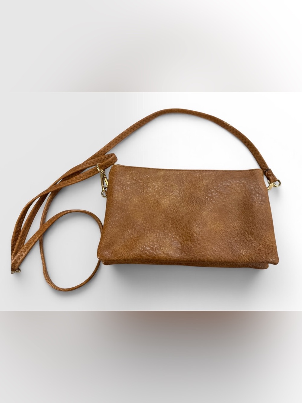 Jen & Co Cognac Crossbody Clutch Wallet Purse